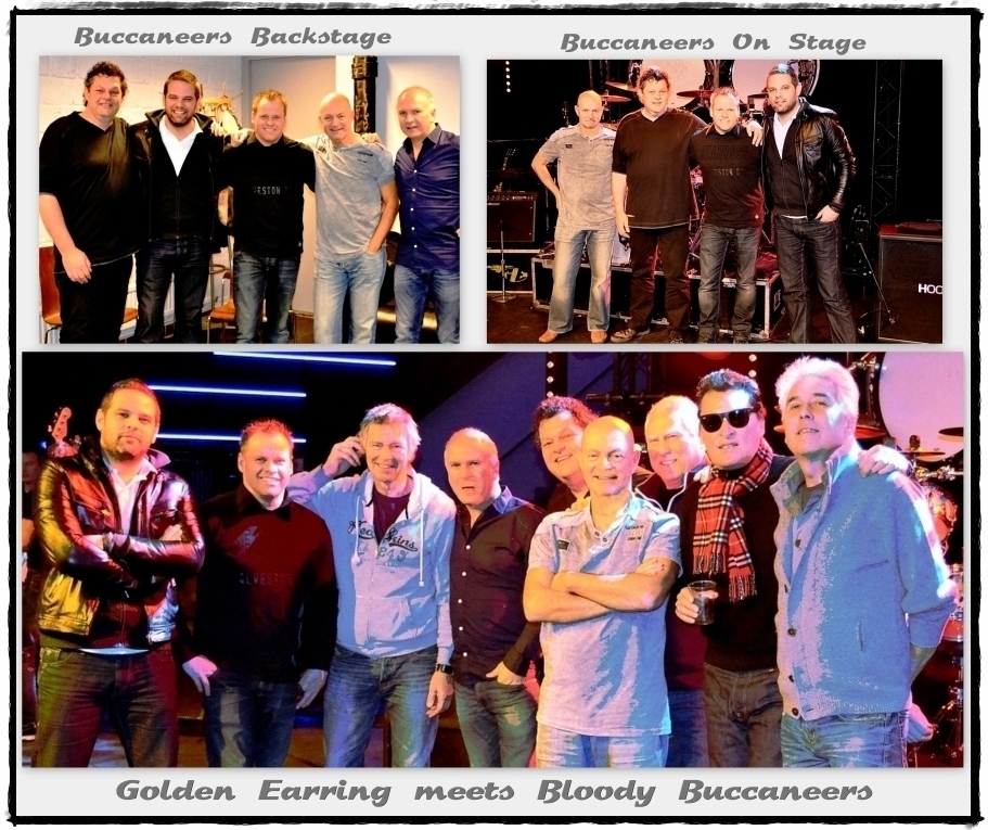 The Bloody Buccaneers met Golden Earring backstage at Rodahal December 14, 2012